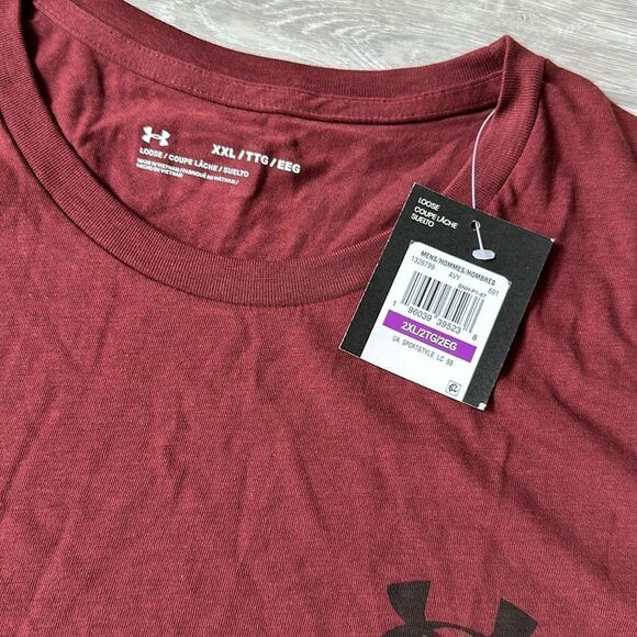 Under Armour Men's UA‎ Velocity Short Sleeve Maroon Tee XXL NWT - Picture 4 of 4